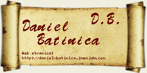 Daniel Batinica vizit kartica